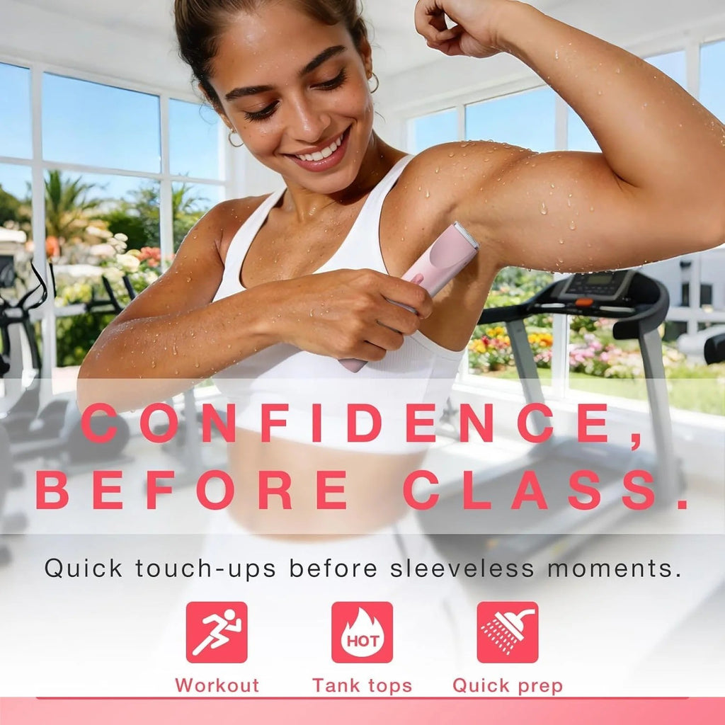 Waterproof Bikini & Body Trimmer - Cordless Electric Shaver for Sensitive Skin