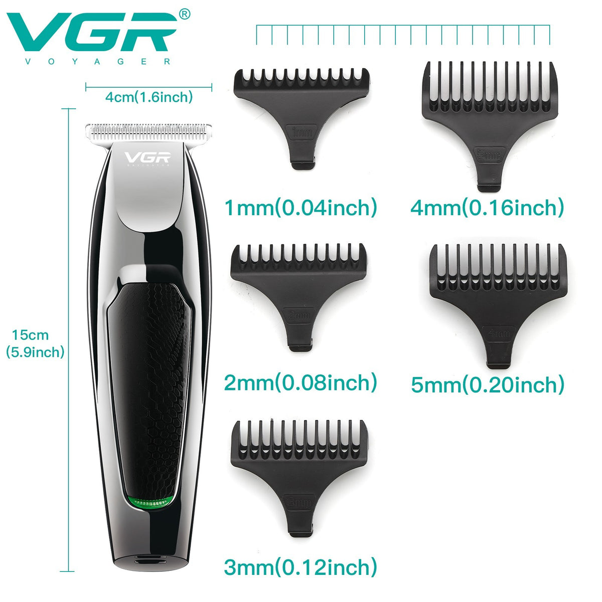 Cordless Hair Trimmer Men’s Edger Clipper with Stainless Steel Blade