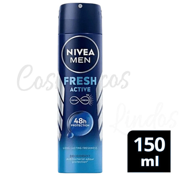 Men's Deodorant Spray 48H Odor Protection Antibacterial Fresh Active