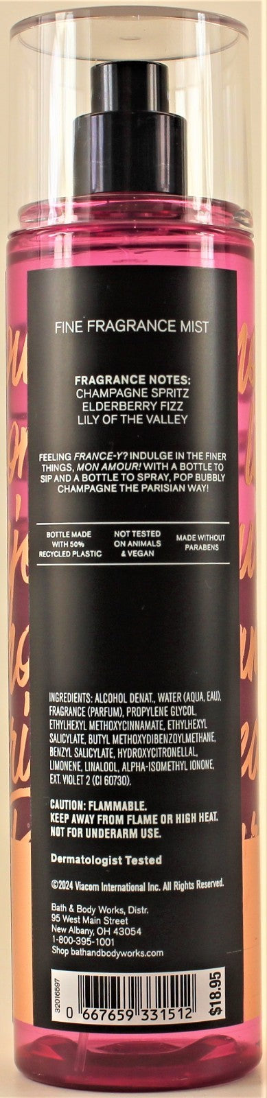 Bath & Body Works Emily in Paris Champagne Body Mist 8oz - Set of 3