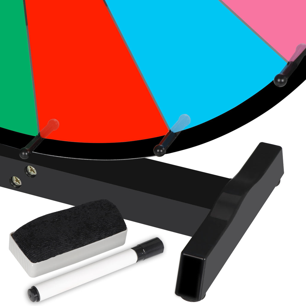 24-Inch Spinning Prize Wheel with 14 Customizable Slots for Promotions