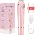 Women Dual Head Waterproof Electric Shaver & Bikini Trimmer - Rechargeable, Wet & Dry Use