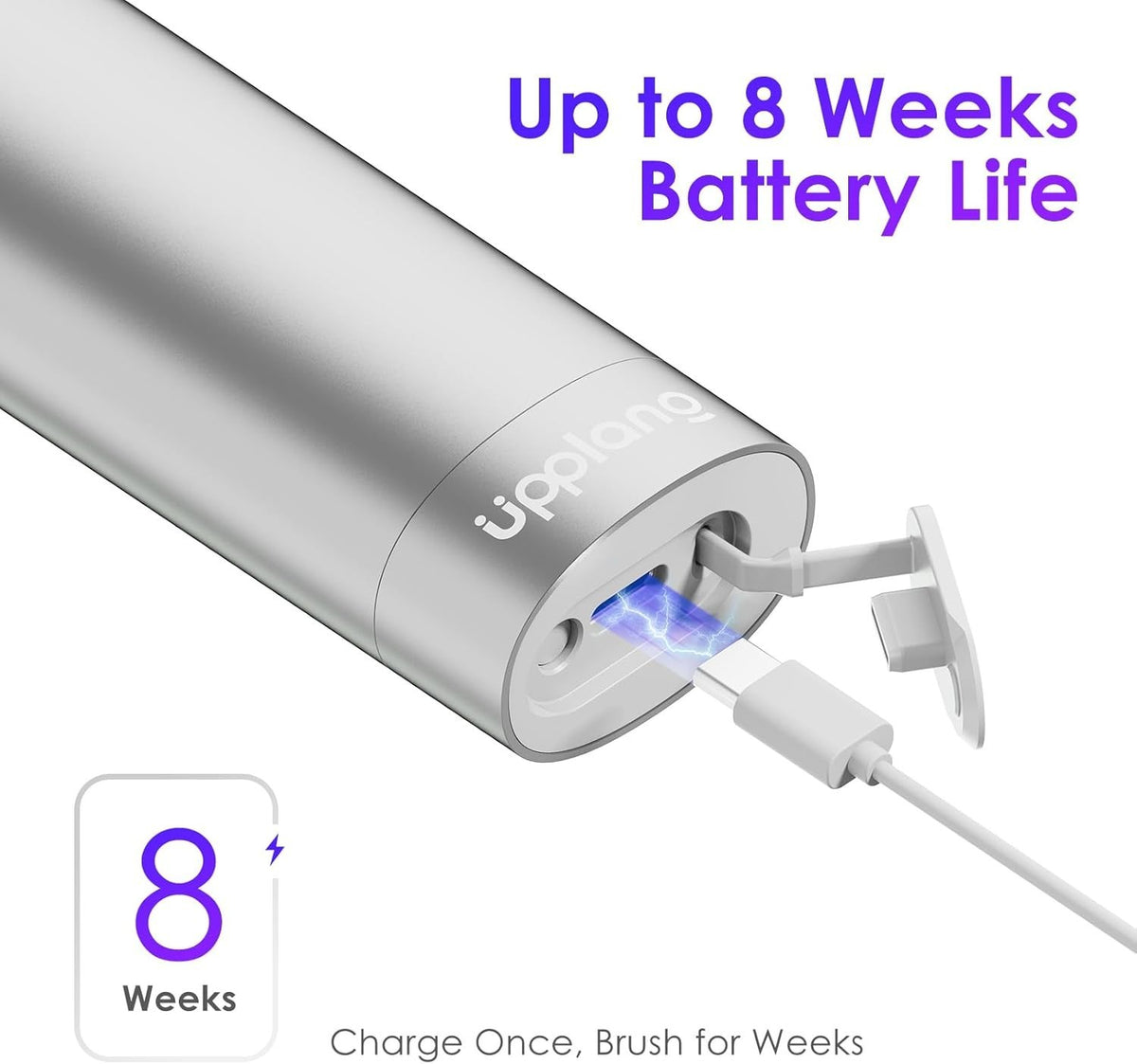 USB-C Rechargeable Electric Toothbrush with Travel Case Waterproof Design