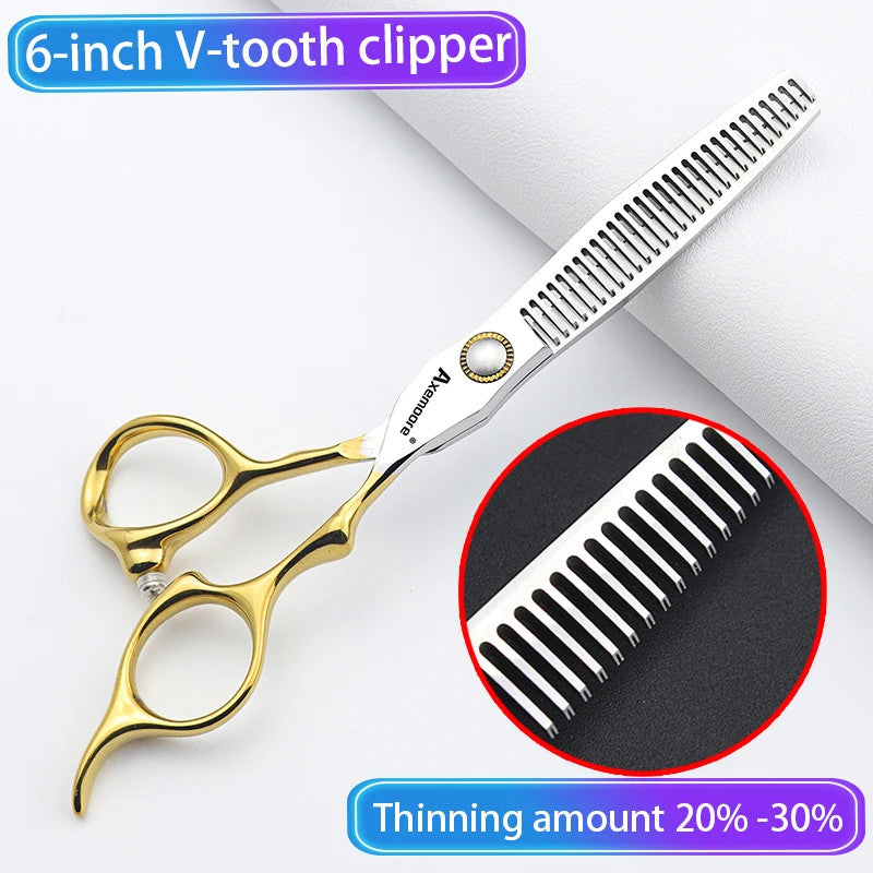Professional Barber Scissors Set - Thinning & Cutting Shears for Salon Use