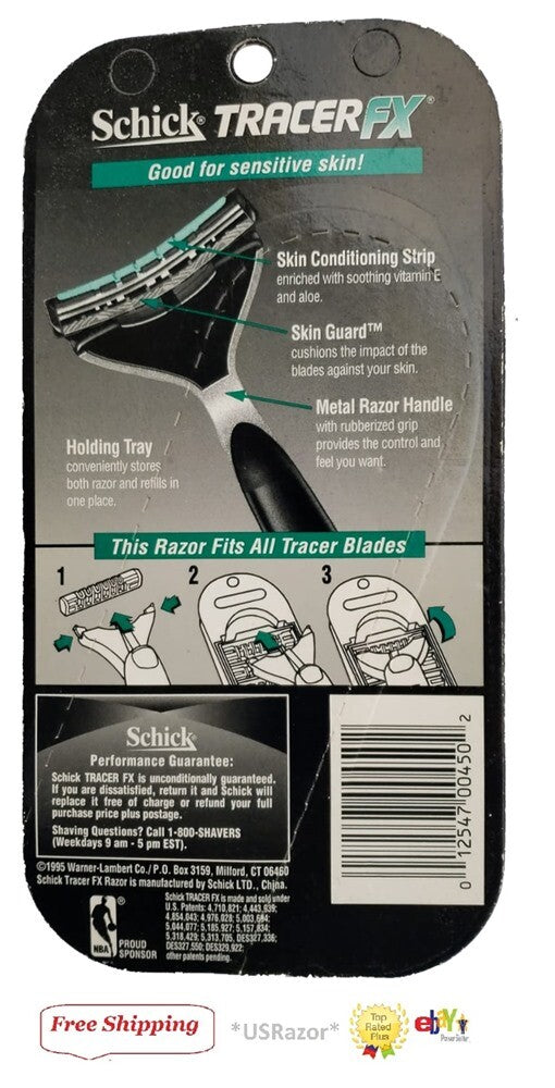 Razor Blade Refill Cartridges for Schick Tracer FX Shaver - 2 Blades