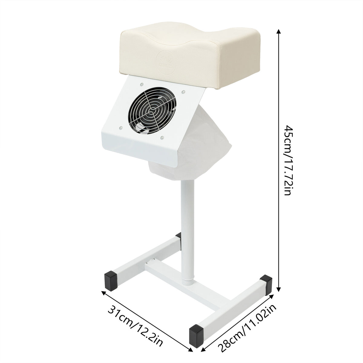 Adjustable Pedicure Stool with Vacuum Cleaner for Salon Footrest