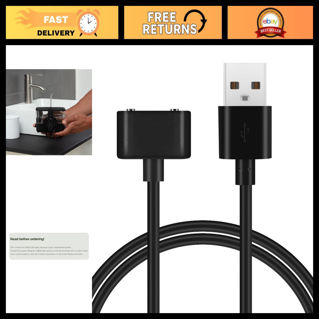 Water Flosser Charger Cable Magnetic USB for Waterpik ION WF-11