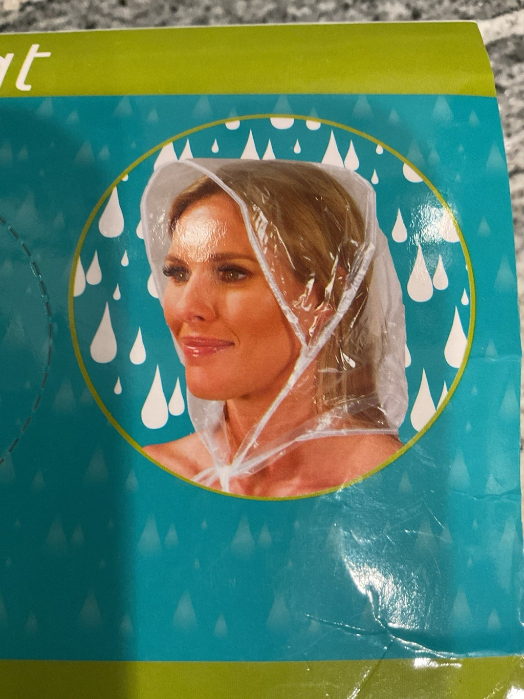 Clear Vinyl Rain Hat with Visor - Pack of 6
