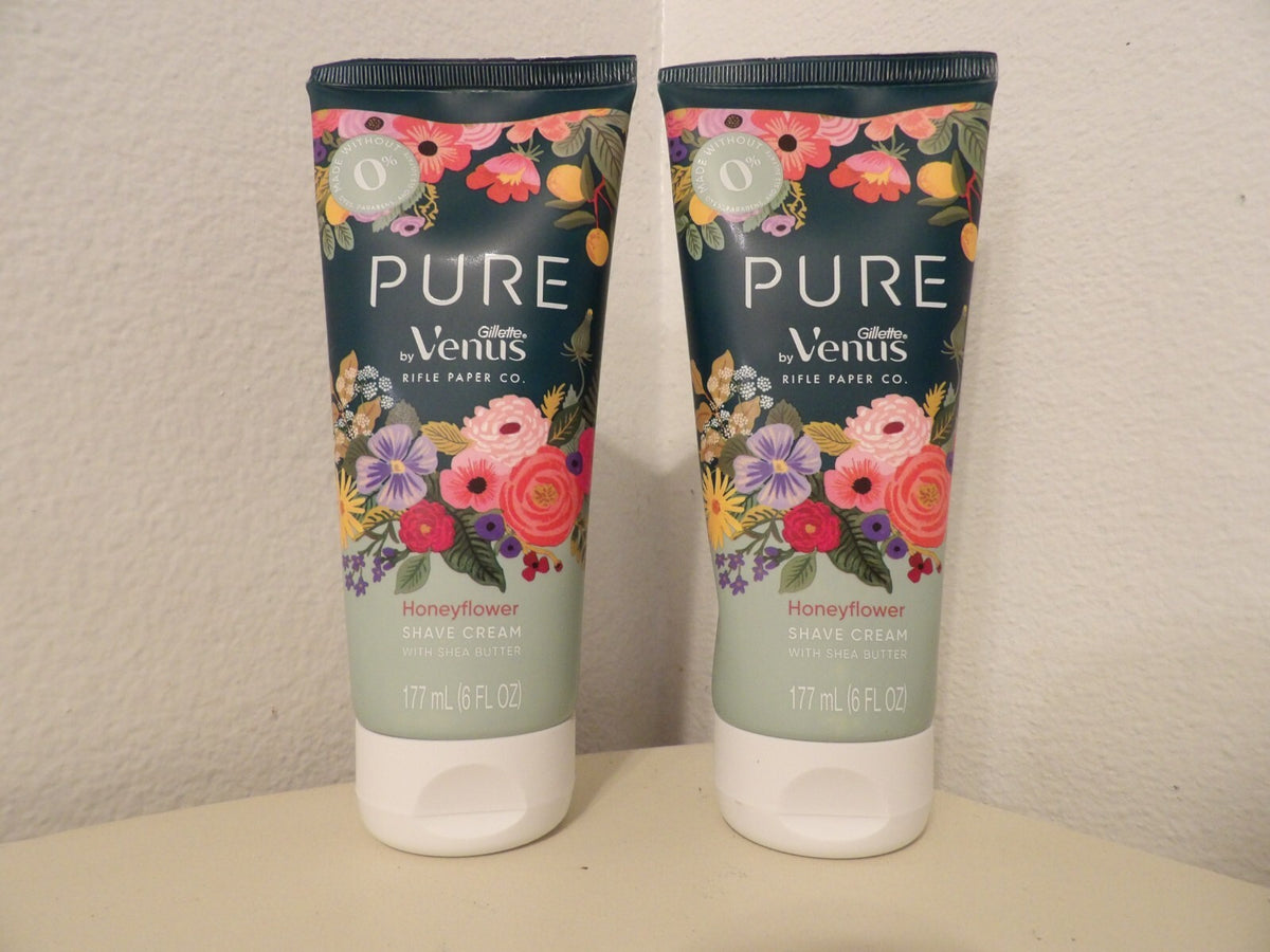 Shea Butter Shave Cream for Smooth Razor Glide - 6 fl oz, Pack of 2