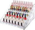 7-Layer Clear Nail Polish Organizer Rack for Cosmetics - Holds 70-80 Bottles