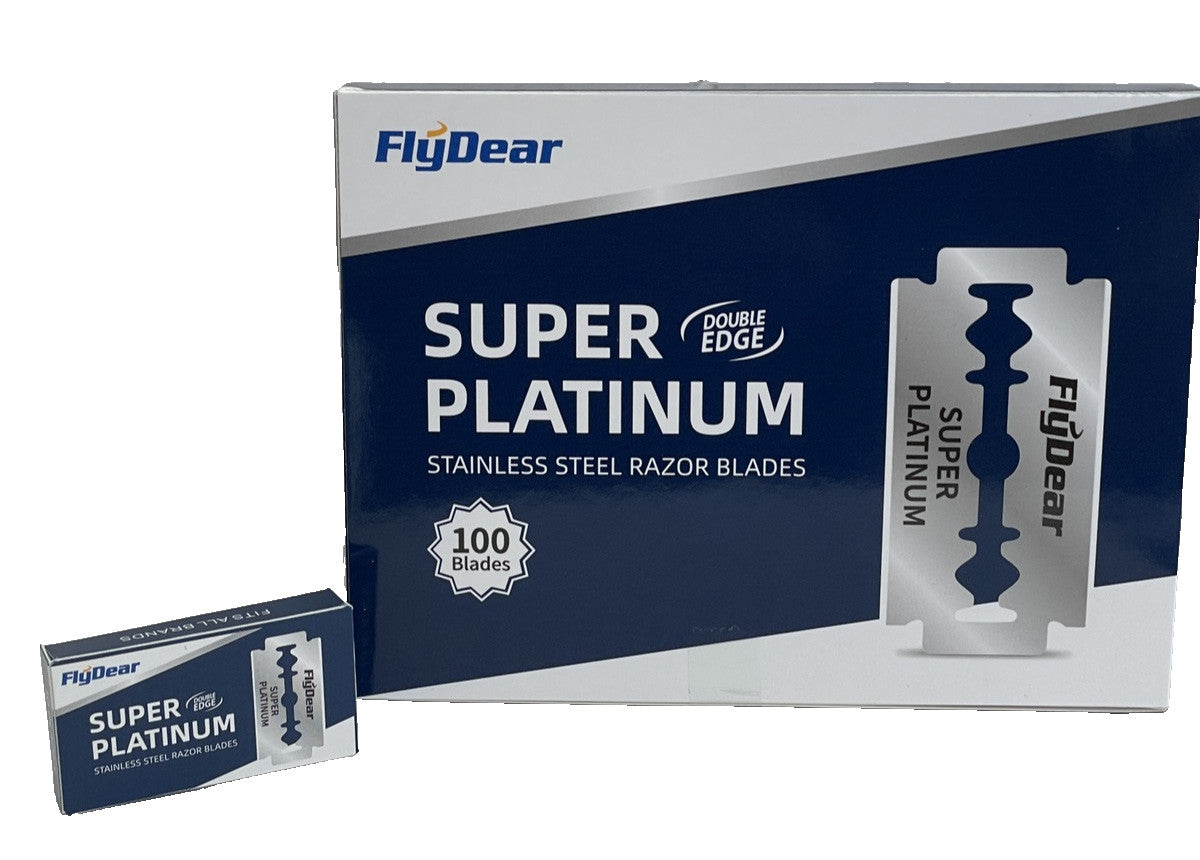 Double Edge Razor Blades - 100 Pack Stainless Steel Safety Blades for Shaving