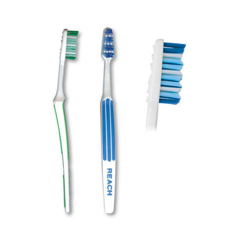 Adult Soft Toothbrushes 72-Pack with Tapered Head & Bi-Level Bristles