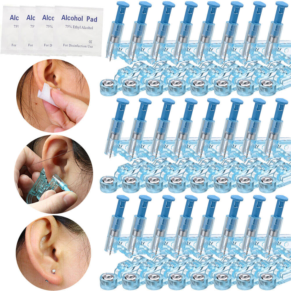 Disposable Ear Piercing Gun Kit 50Pcs 316 Stainless Steel Ear Studs