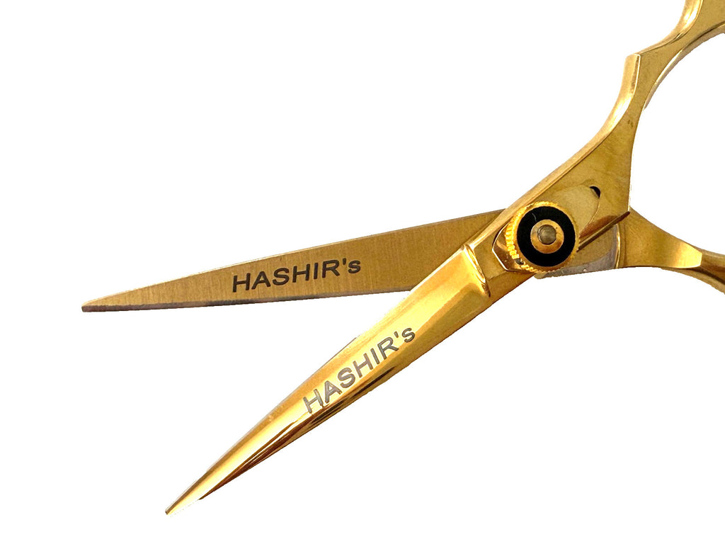 6-Inch Gold Hair Cutting Scissors for Barbers and Hair Stylists