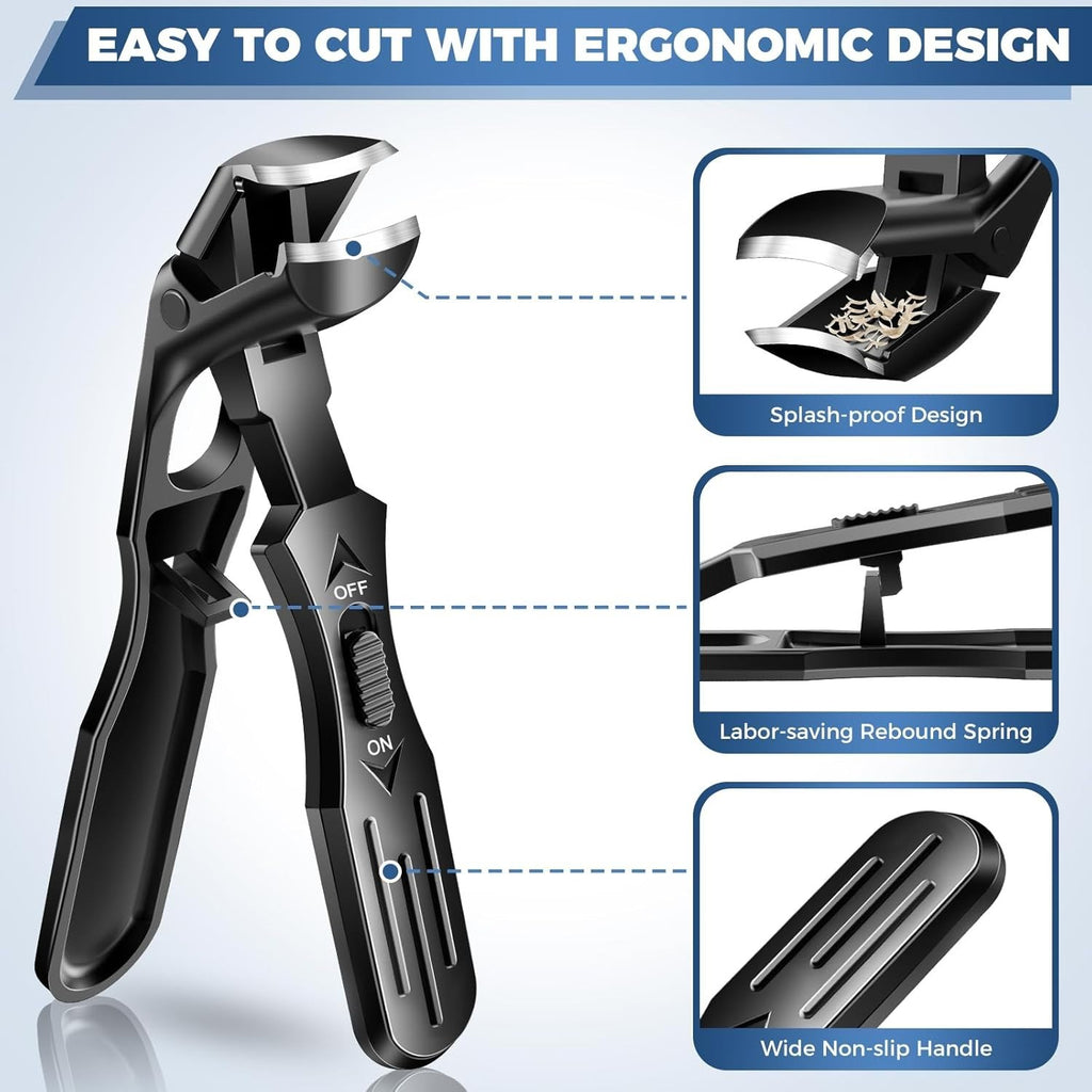 Heavy Duty Angled Toenail Clippers for Thick Nails - Large Toe Grooming Tool 2024 Upgrade