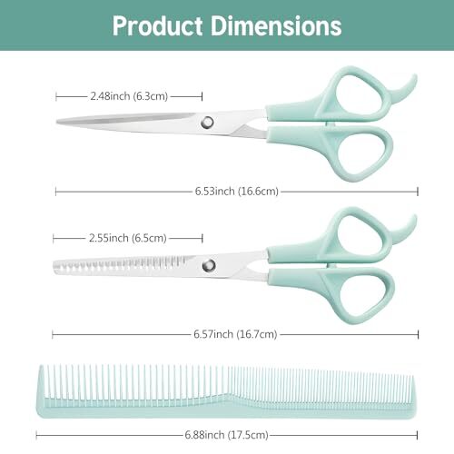 Professional Hair Cutting Scissors & Thinning Shears with Comb - Barbershop Kit