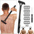 Back Hair Removal Shaver with Long Handle, 3-Blade Body Groomer Set