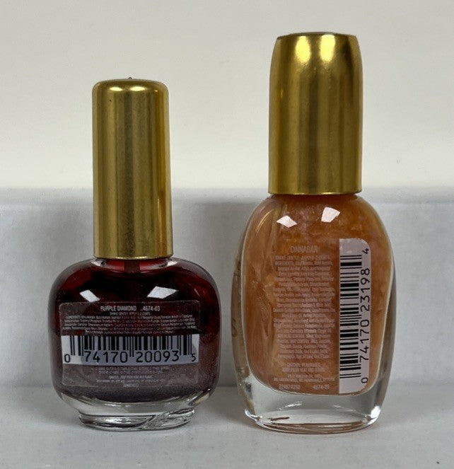 Set of 2 Sally Hansen Prism Nail Polishes - Purple Diamond & Cinnabar Opal