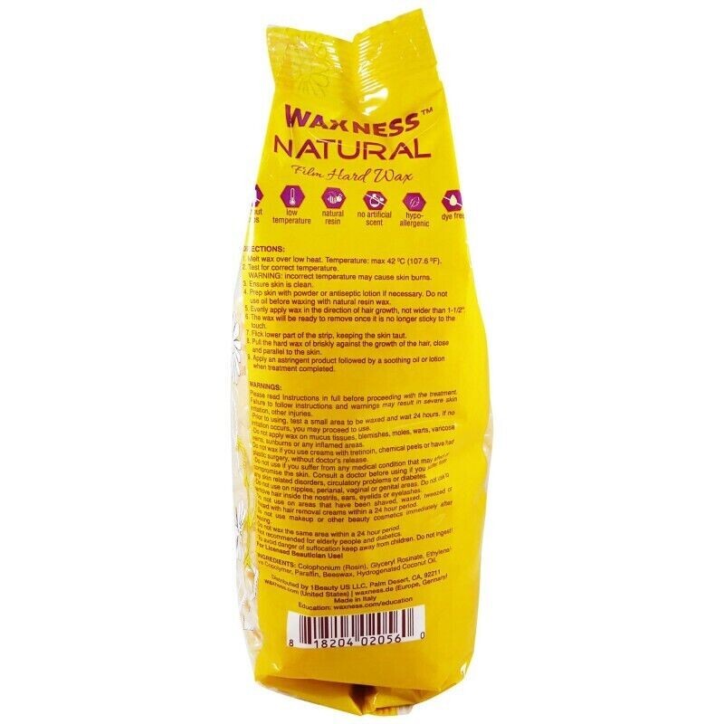 Hard Wax Beads for Hair Removal - Natural Resin, Low Temp, 2.2 lb