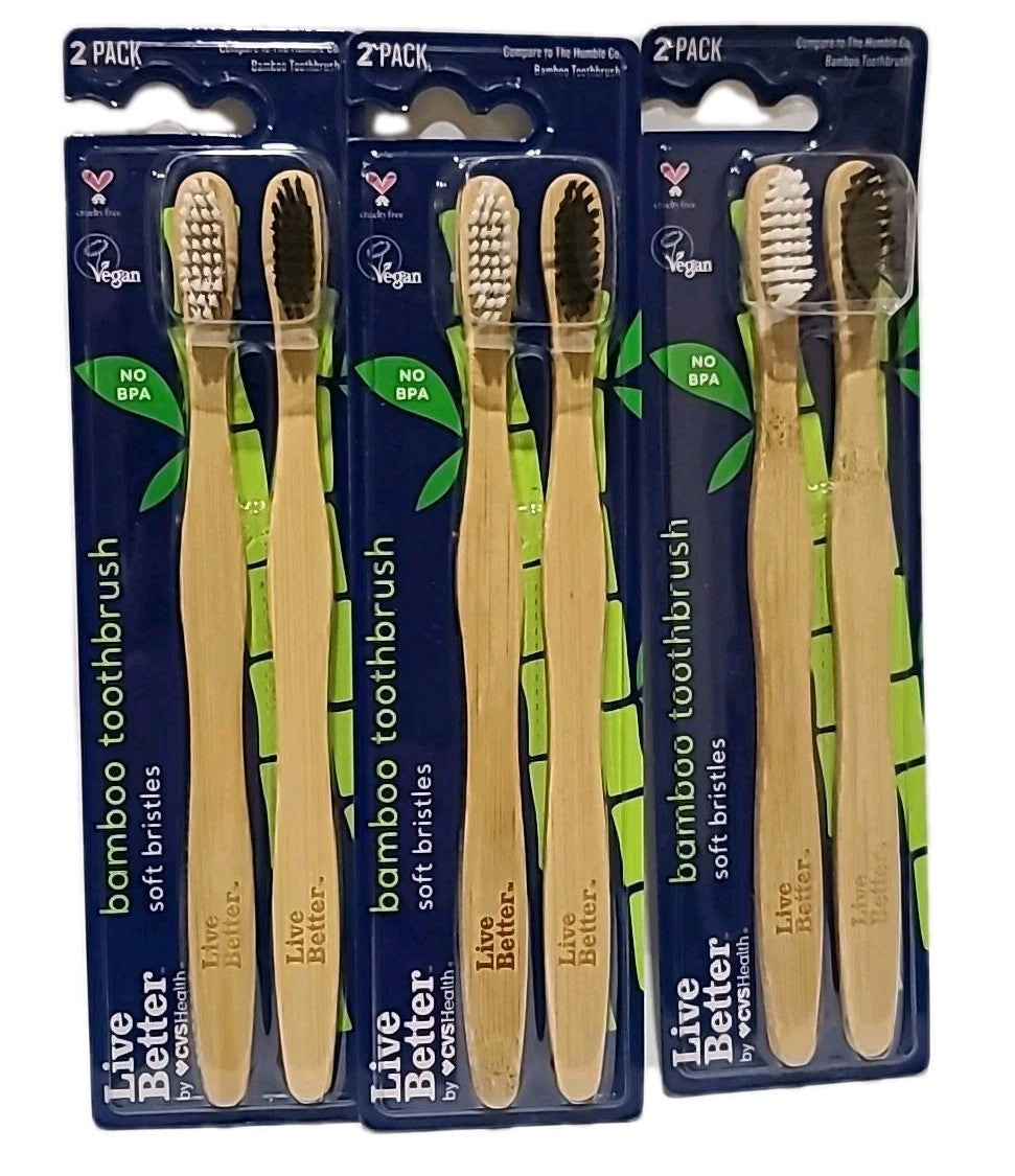 Bamboo Toothbrush Set - 8 Soft Bristle, Vegan & Cruelty-Free Eco-Friendly Oral Care