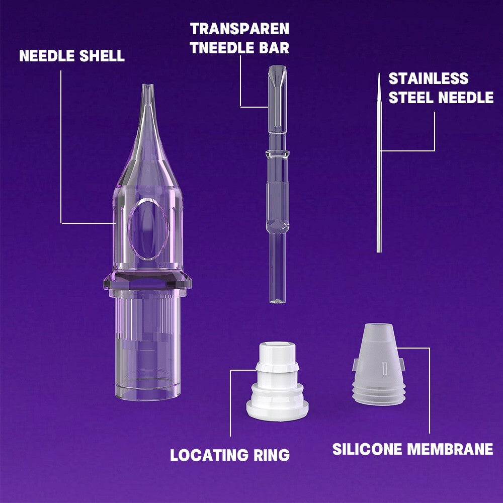 Wireless Rotary Tattoo Pen Kit with 20 Cartridges, 1300mAh Battery