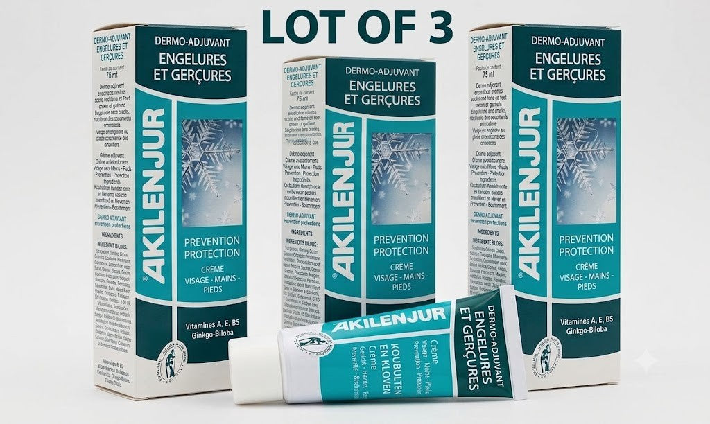 Lot of 3 Face Hands & Feet Cream for Chillblains & Cracks - Soothing Moisturizer
