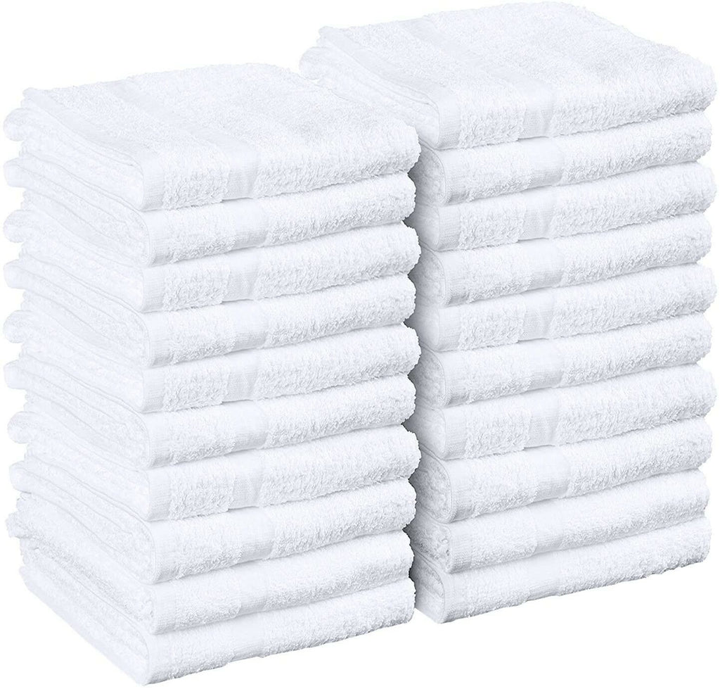 Bulk Cotton Hand Towels - 24 Pack 16x27 Inches for Spa, Salon, Gym