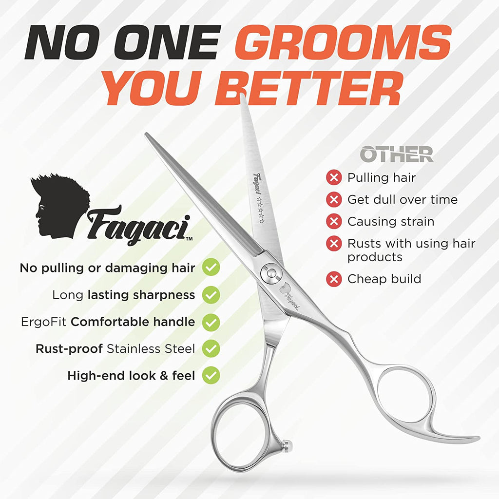 Professional Hair Cutting Scissors - 6 Inch High-Quality Steel Barber Shears