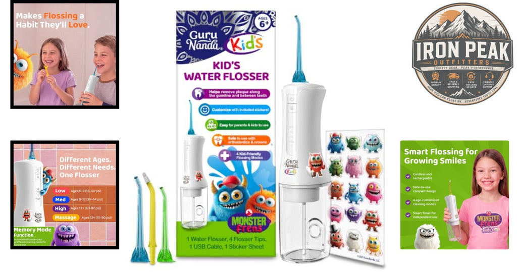 Kids Cordless Water Flosser with 200ml Tank 4 Modes Braces Friendly