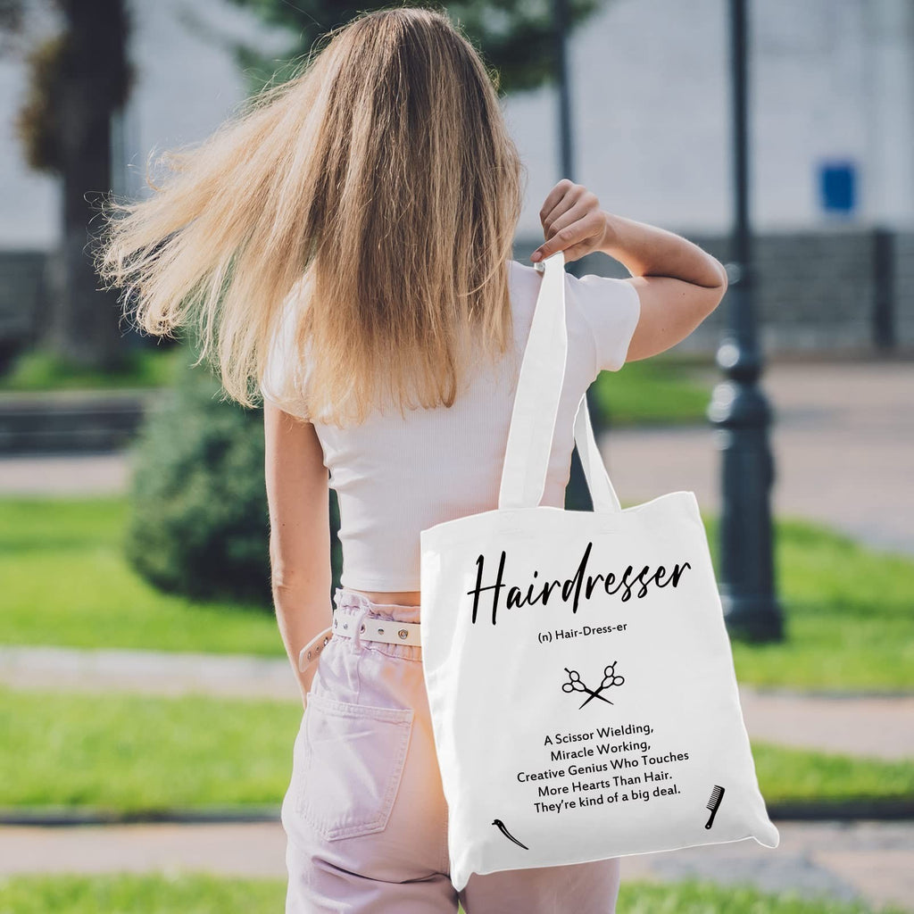 Hairdresser Gift Set - Canvas Tote Bag & Makeup Bag for Stylist
