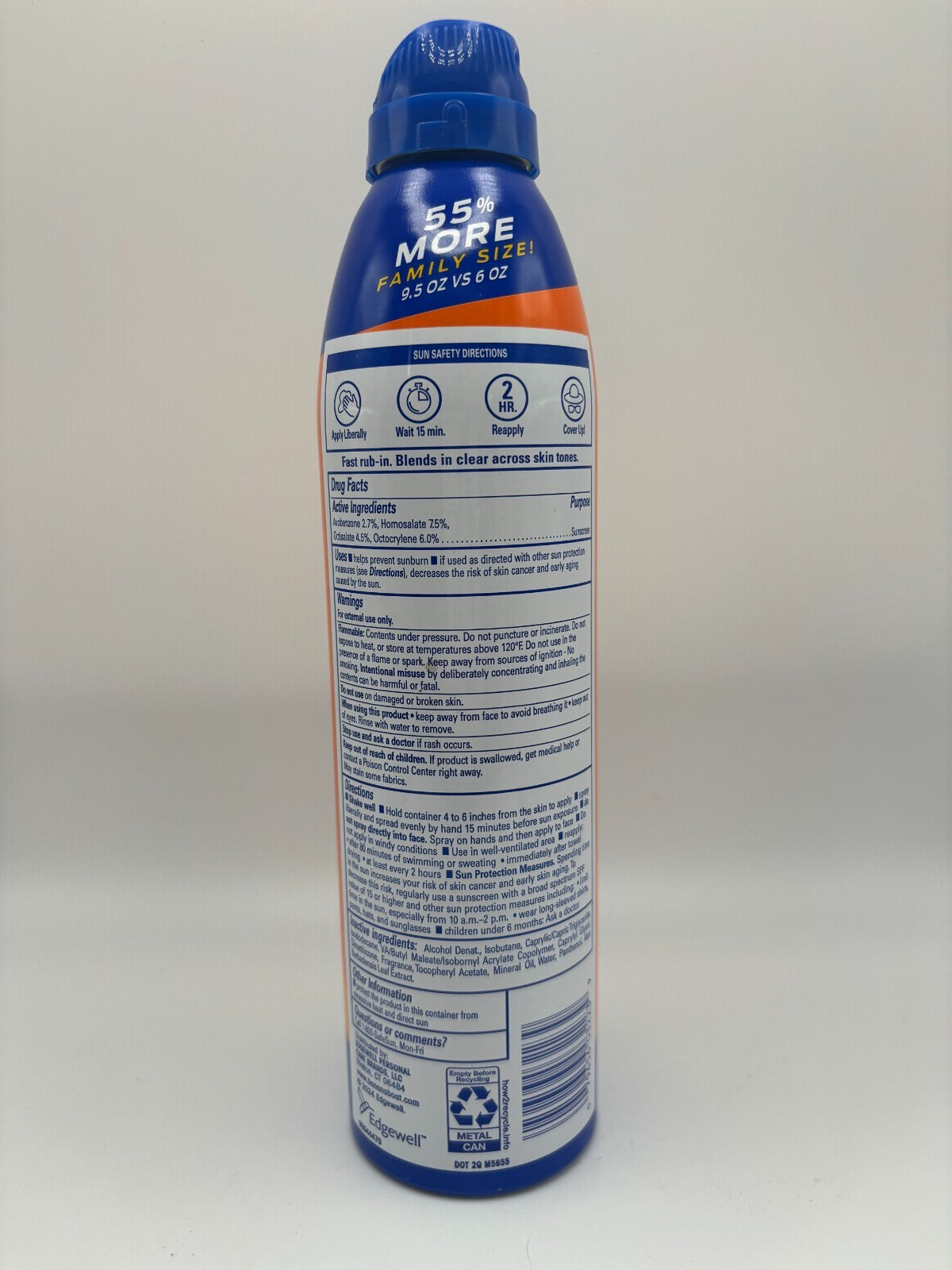 SPF 50 Sunscreen Spray 9.5oz - Water-Resistant Sun Protection