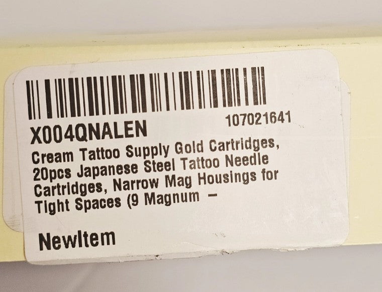 Cream Gold Cartridges 9 Magnum - 20 New Sealed Tattoo Needles