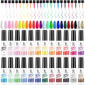 24-Color Gel Nail Art Liner Set with Brush - Precision, Vibrant Colors