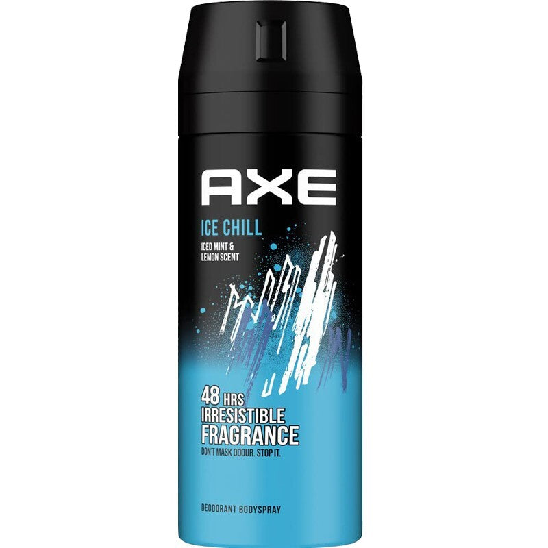 12 Pack Men’s Ice Chill Deodorant Body Spray - Cool Mint & Lime, 150ml