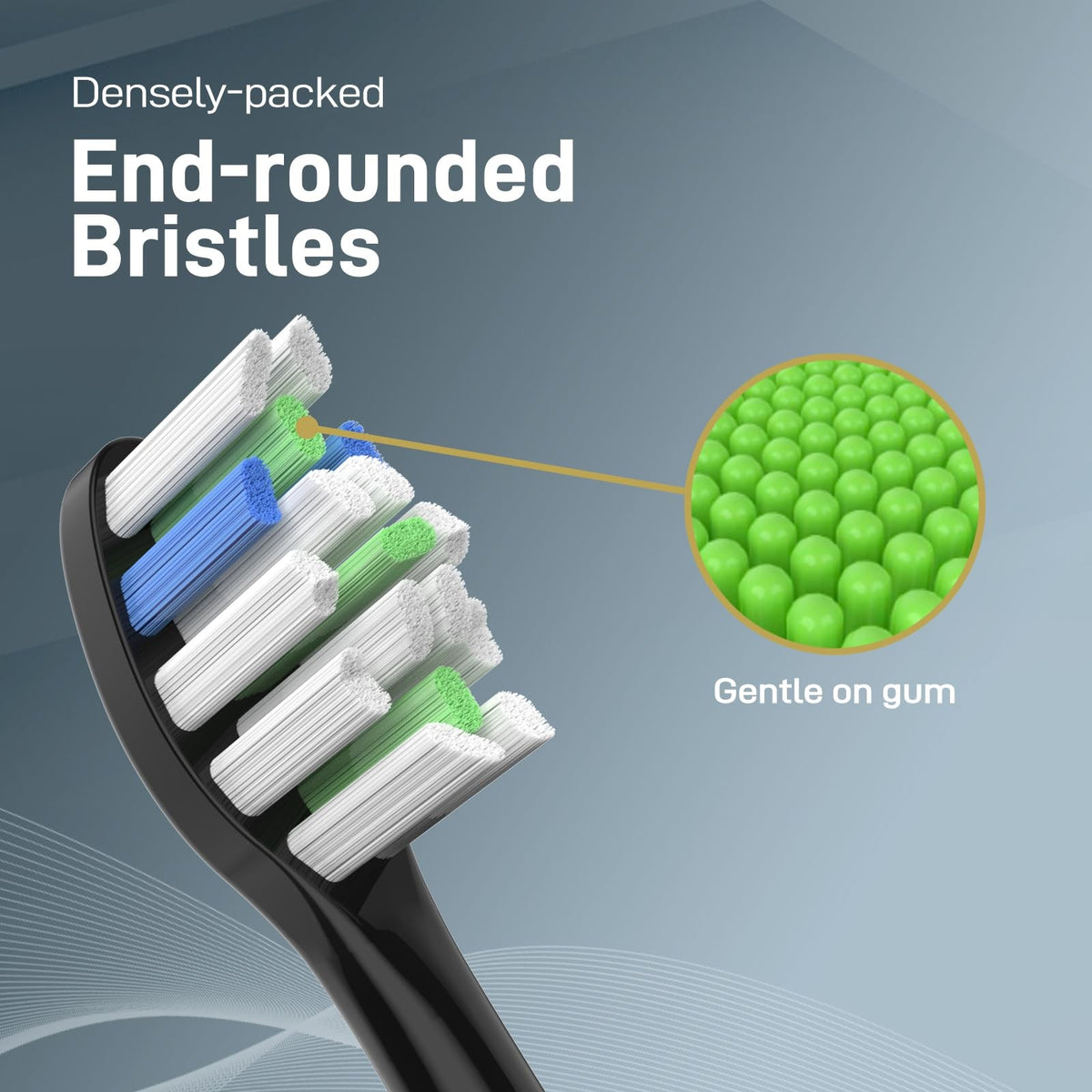Electric Toothbrush Replacement Heads 10-Pack for Aquasonic Series - Medium Bristle