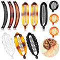 12 Pcs Multi-Colored Banana Hair Clips for Women, Classic Claw & Fishtail Styles
