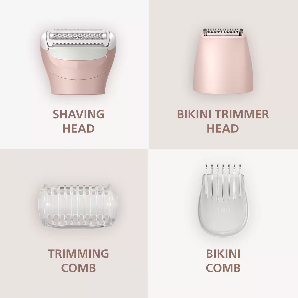 Cordless Wet & Dry Lady Electric Shaver for Women - Series 6000, Pink