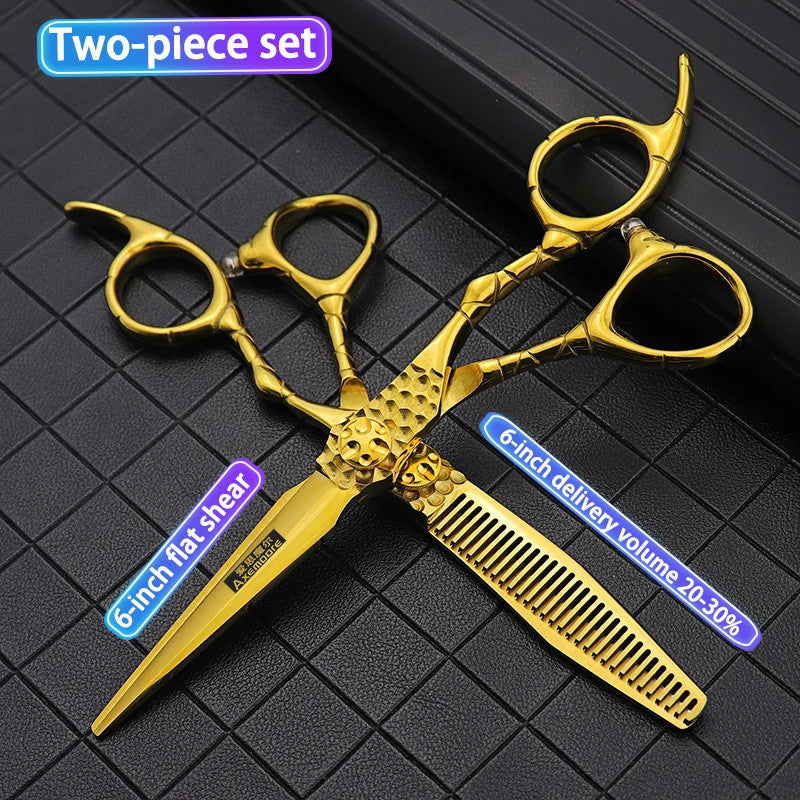 Professional Barber Scissors Set - Hair Cutting & Thinning Shears, 6 Inch