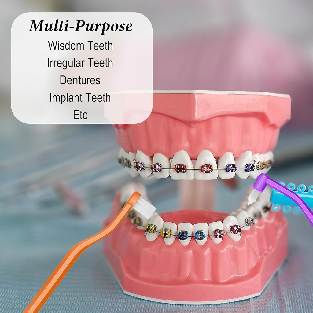 6 Pcs Small Head Orthodontic Interdental & Toothbrush Set for Deep Cleaning
