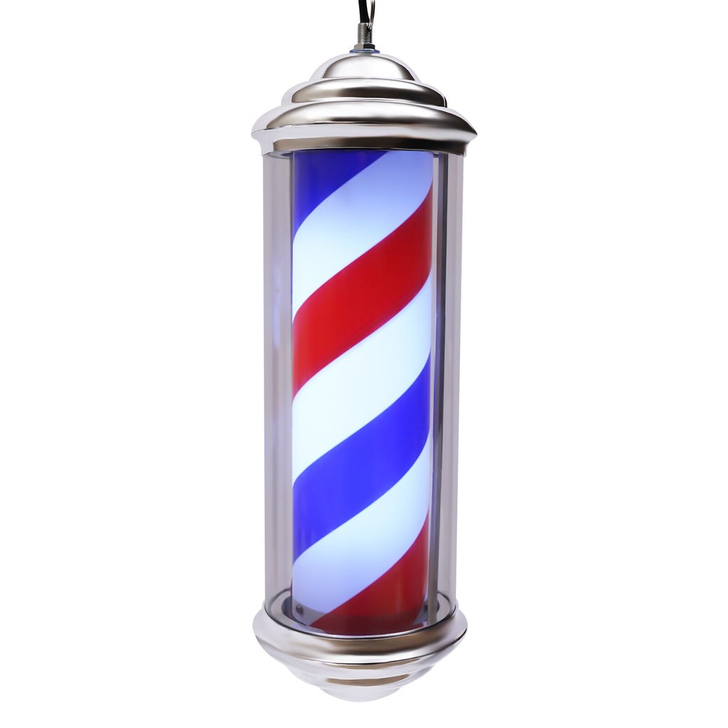 Rotating LED Barber Pole Light for Hair Salon Outdoor Indoor Signage
