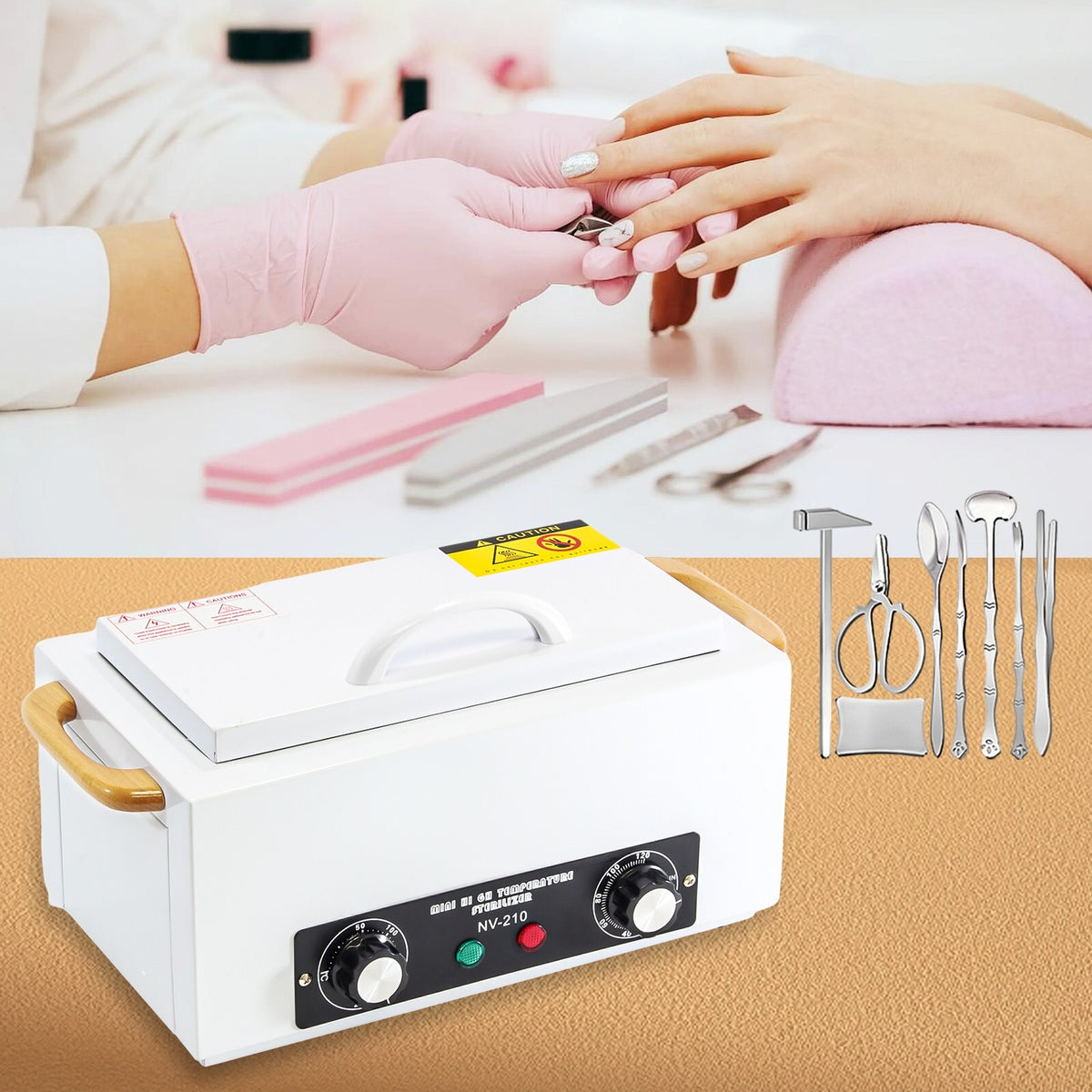 2L Dry Heat Sterilizer Cabinet for Beauty and Tattoo Tools with Automatic Timer