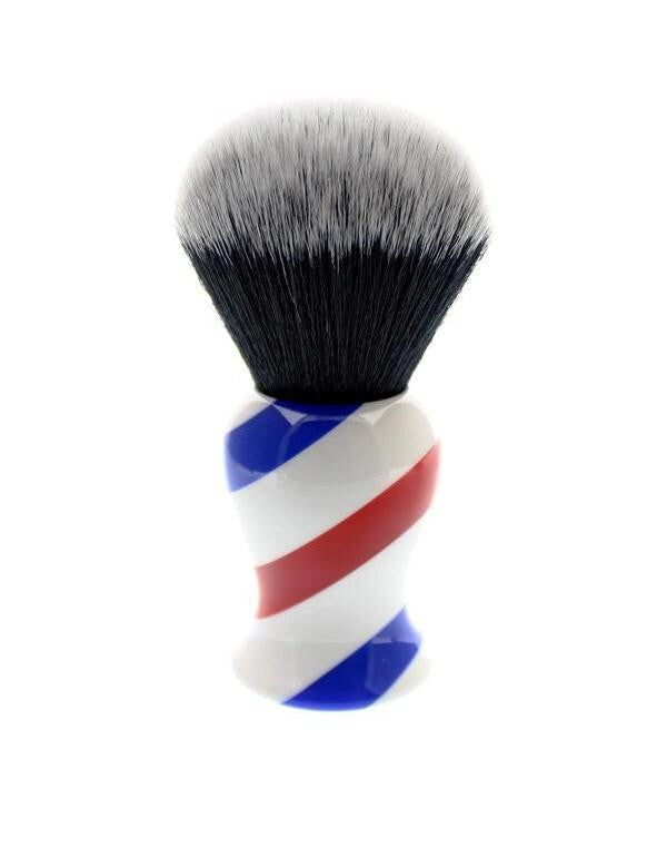 Synthetic Shaving Brush with Barberpole Handle - 30MM Knot