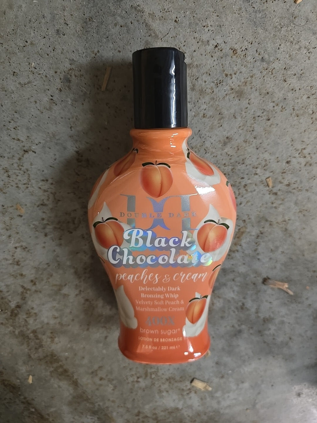 Brown Sugar Double Dark Black Chocolate Peaches & Cream Tanning Lotion 7.5oz