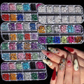 Colorful Crystal Rhinestones Nail Gems Set with Multi Shape Flat Back Charms - 2mm