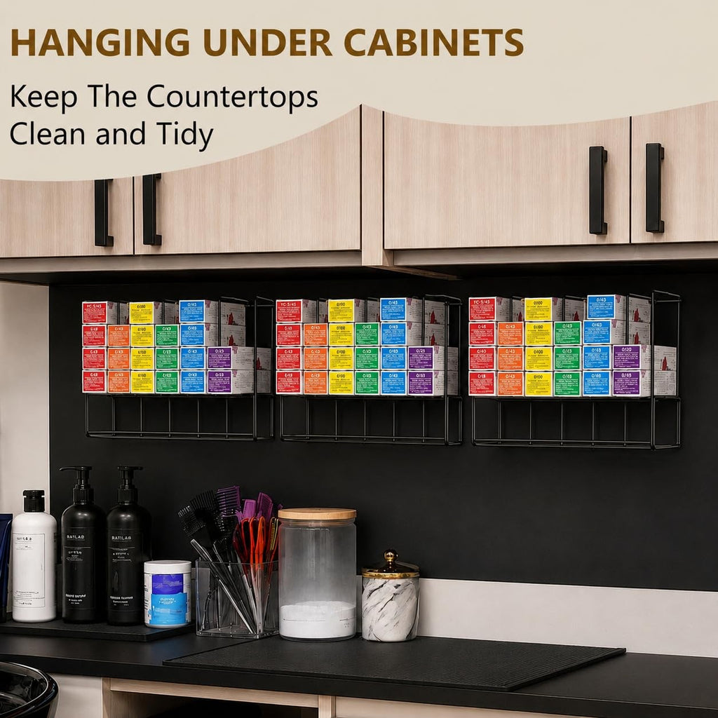 Hair Color Organizer Wall Mount Storage Rack for Salon Salon Station
