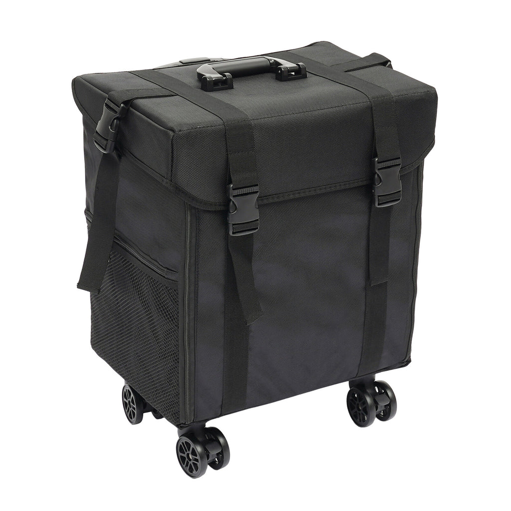 Travel Makeup Case with Wheels, 8 Removable Drawers, Waterproof Oxford
