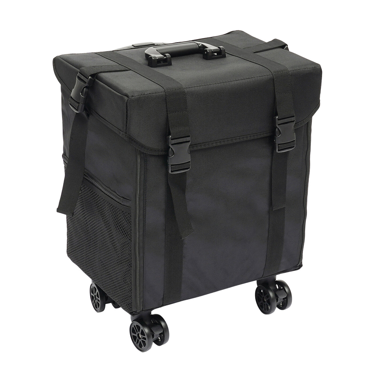 Travel Makeup Case with Wheels, 8 Removable Drawers, Waterproof Oxford