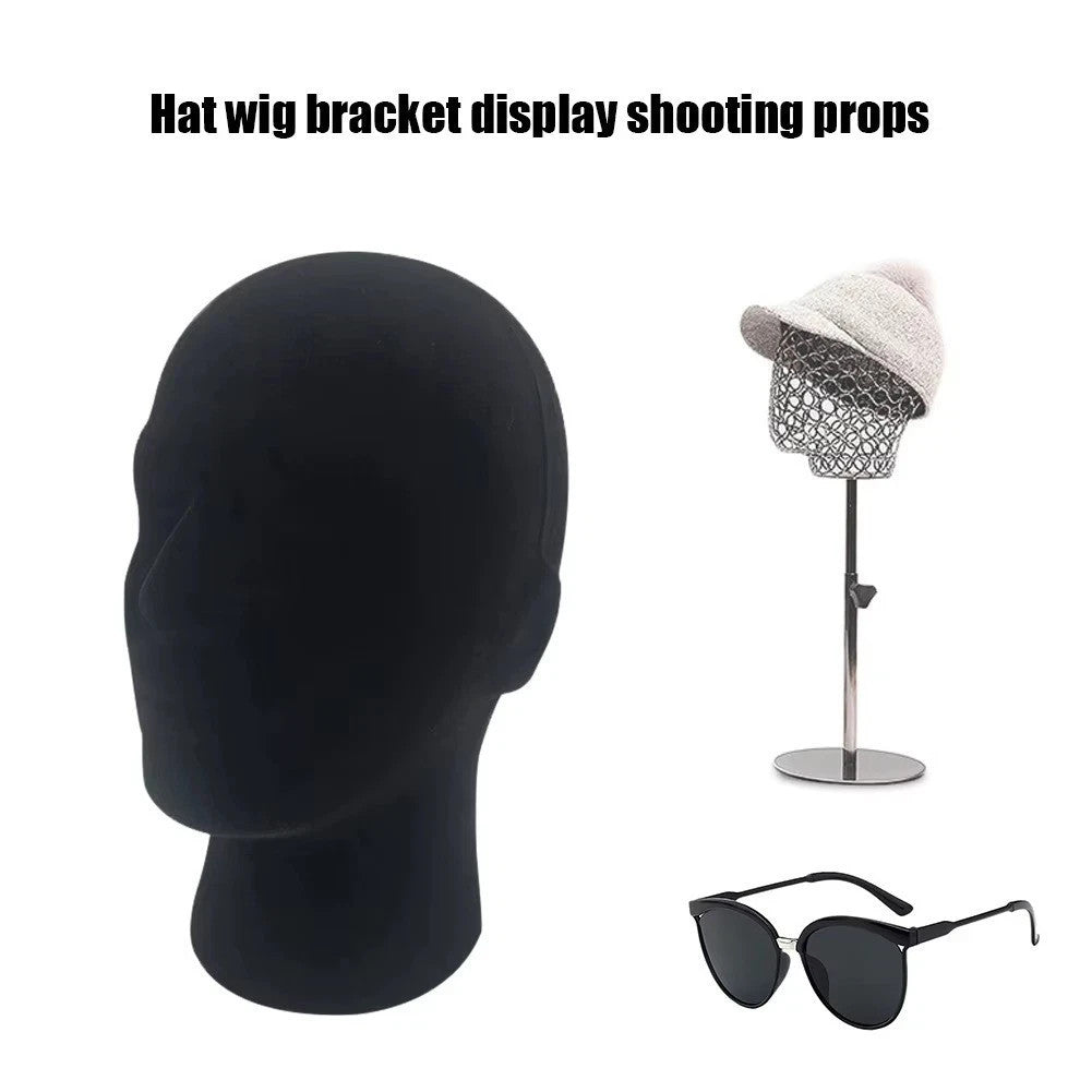 Male Foam Mannequin Head for Wigs Hats Glasses Display Stand