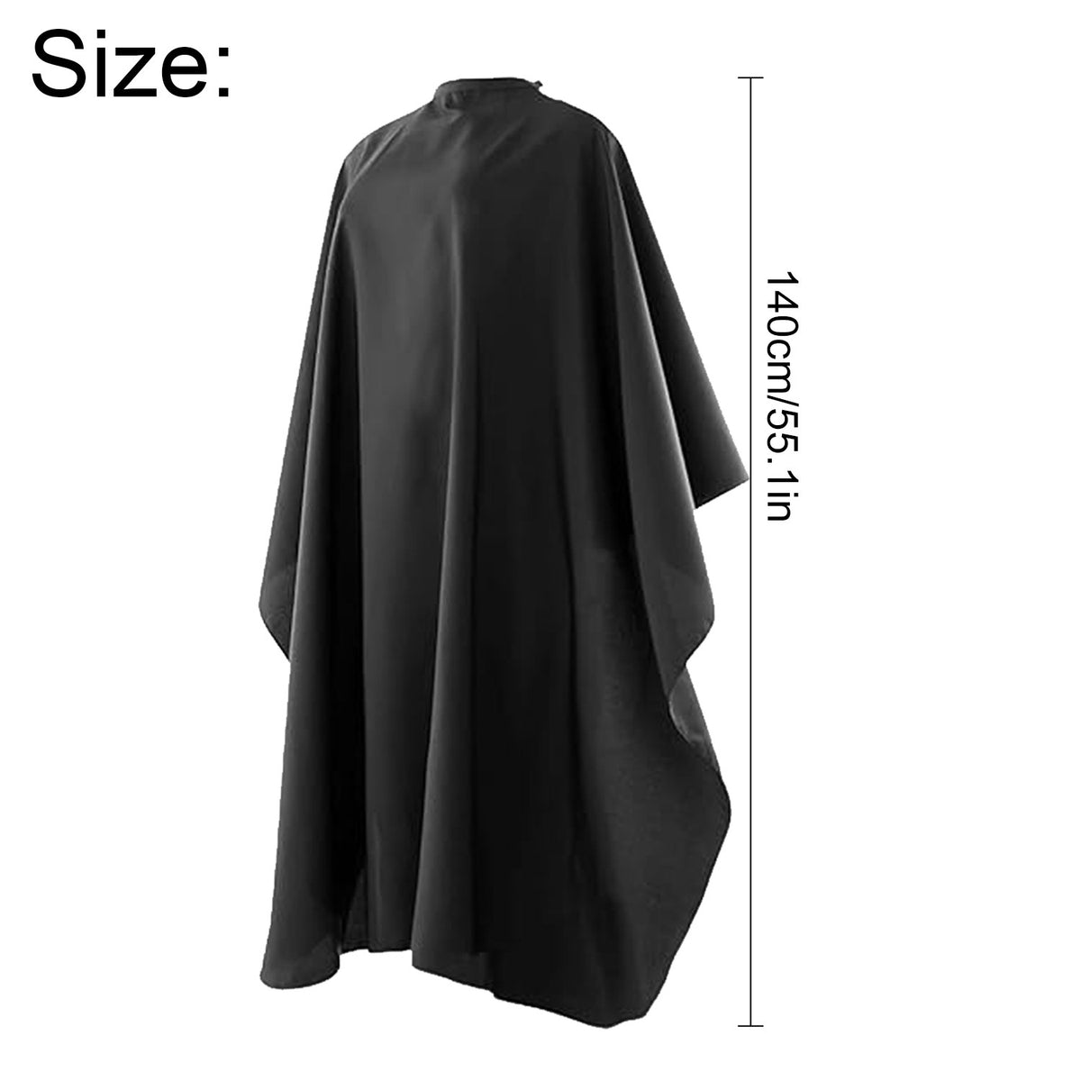 2 Pack Hair Cutting Capes for Salon & Barber Use - Adjustable Neck, Black