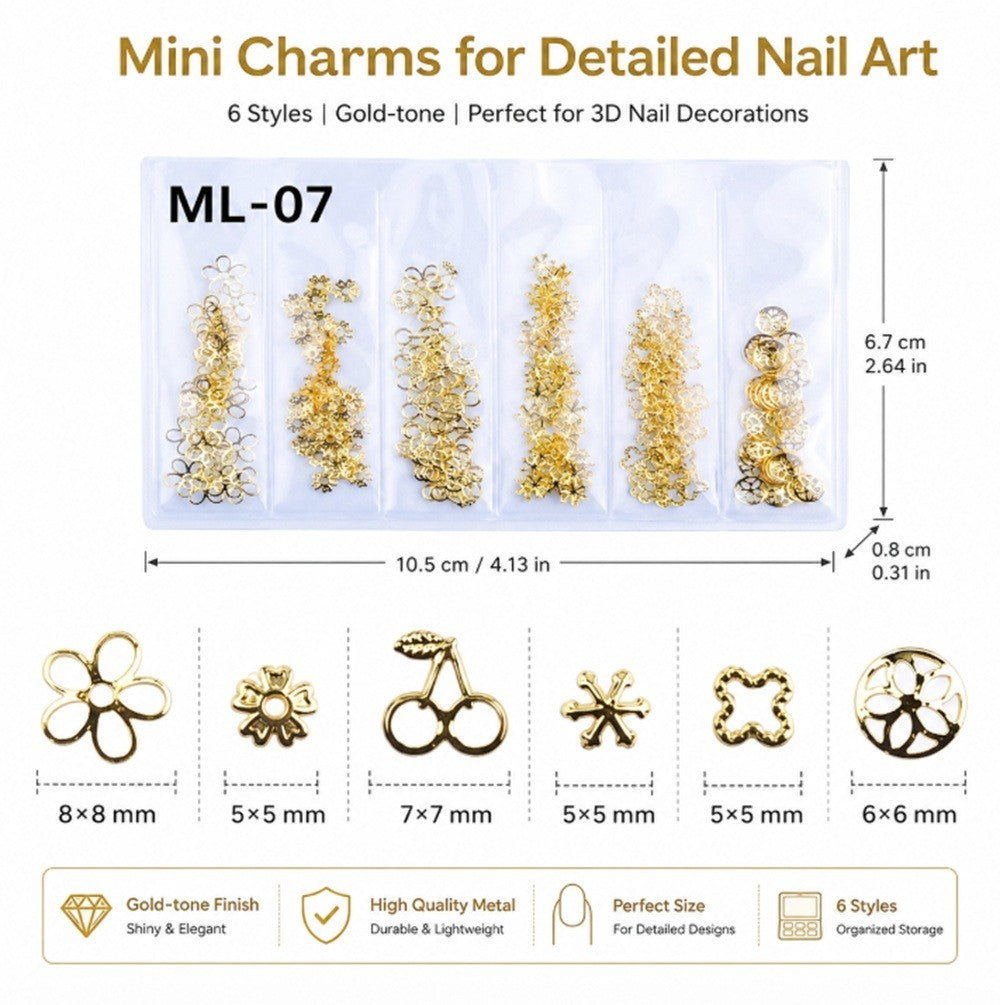3D Nail Art Rhinestones & Charms Kit for Manicure DIY Creative Decor